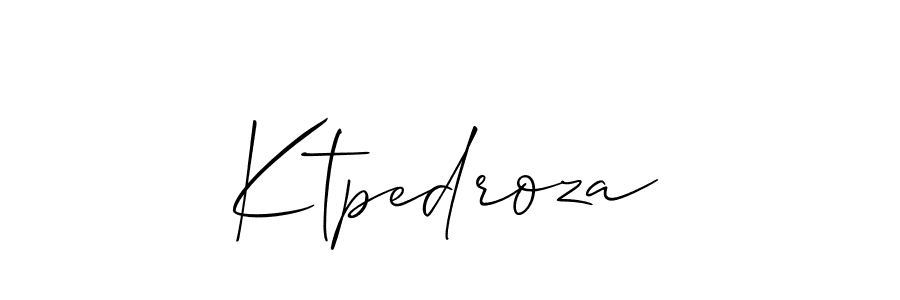 Ktpedroza stylish signature style. Best Handwritten Sign (Allison_Script) for my name. Handwritten Signature Collection Ideas for my name Ktpedroza. Ktpedroza signature style 2 images and pictures png