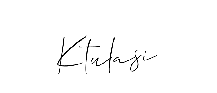 Create a beautiful signature design for name Ktulasi. With this signature (Allison_Script) fonts, you can make a handwritten signature for free. Ktulasi signature style 2 images and pictures png