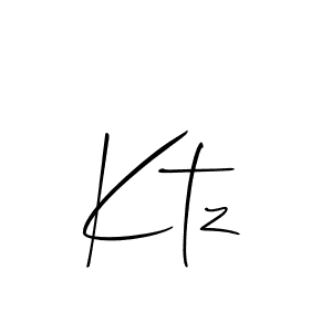 Make a beautiful signature design for name Ktz. With this signature (Allison_Script) style, you can create a handwritten signature for free. Ktz signature style 2 images and pictures png