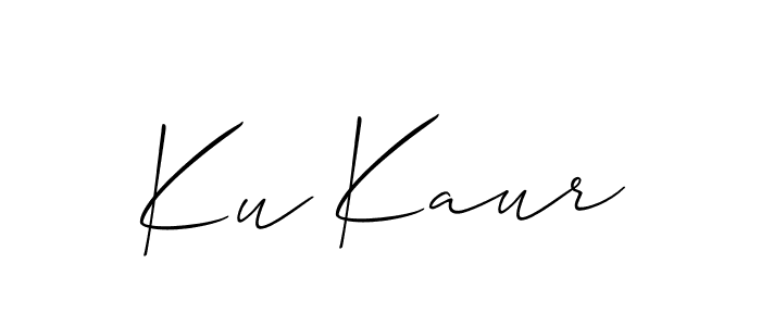 Use a signature maker to create a handwritten signature online. With this signature software, you can design (Allison_Script) your own signature for name Ku Kaur. Ku Kaur signature style 2 images and pictures png