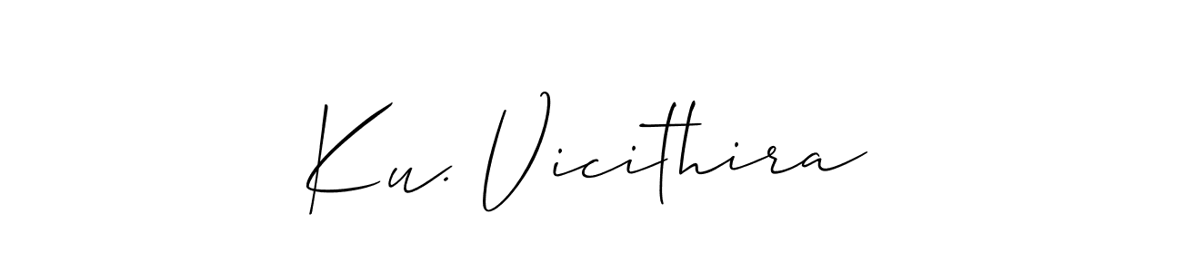 How to make Ku. Vicithira signature? Allison_Script is a professional autograph style. Create handwritten signature for Ku. Vicithira name. Ku. Vicithira signature style 2 images and pictures png