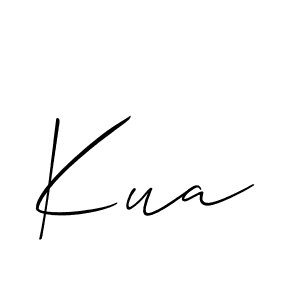 Use a signature maker to create a handwritten signature online. With this signature software, you can design (Allison_Script) your own signature for name Kua. Kua signature style 2 images and pictures png