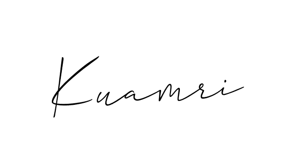 How to make Kuamri signature? Allison_Script is a professional autograph style. Create handwritten signature for Kuamri name. Kuamri signature style 2 images and pictures png