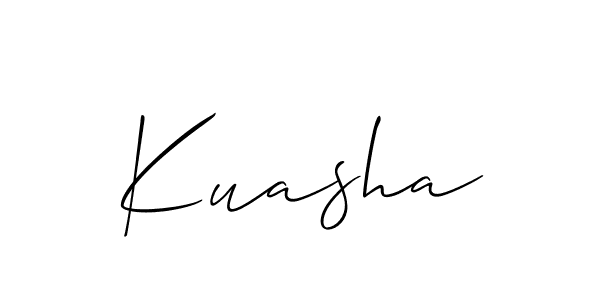 Create a beautiful signature design for name Kuasha. With this signature (Allison_Script) fonts, you can make a handwritten signature for free. Kuasha signature style 2 images and pictures png