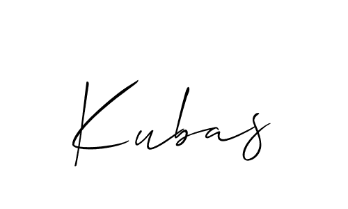 Create a beautiful signature design for name Kubas. With this signature (Allison_Script) fonts, you can make a handwritten signature for free. Kubas signature style 2 images and pictures png