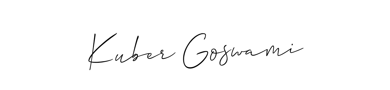 Make a beautiful signature design for name Kuber Goswami. Use this online signature maker to create a handwritten signature for free. Kuber Goswami signature style 2 images and pictures png