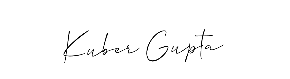 Design your own signature with our free online signature maker. With this signature software, you can create a handwritten (Allison_Script) signature for name Kuber Gupta. Kuber Gupta signature style 2 images and pictures png