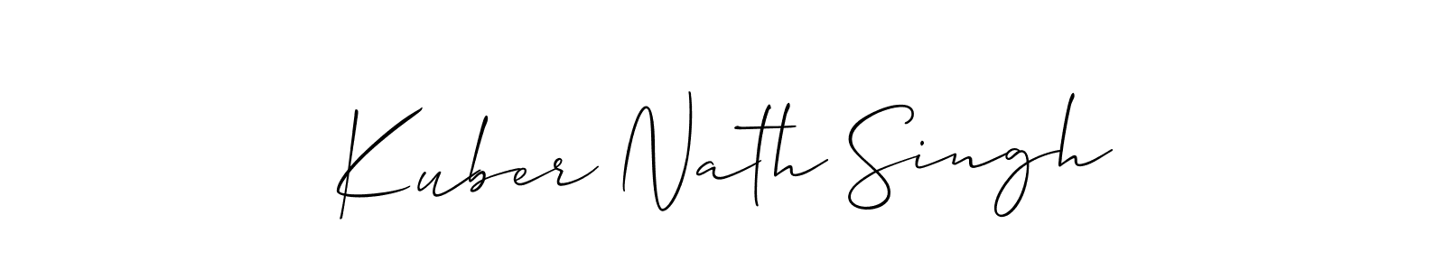 Make a beautiful signature design for name Kuber Nath Singh. With this signature (Allison_Script) style, you can create a handwritten signature for free. Kuber Nath Singh signature style 2 images and pictures png