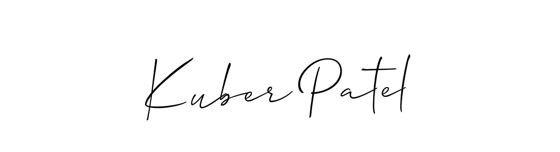 Also we have Kuber Patel name is the best signature style. Create professional handwritten signature collection using Allison_Script autograph style. Kuber Patel signature style 2 images and pictures png