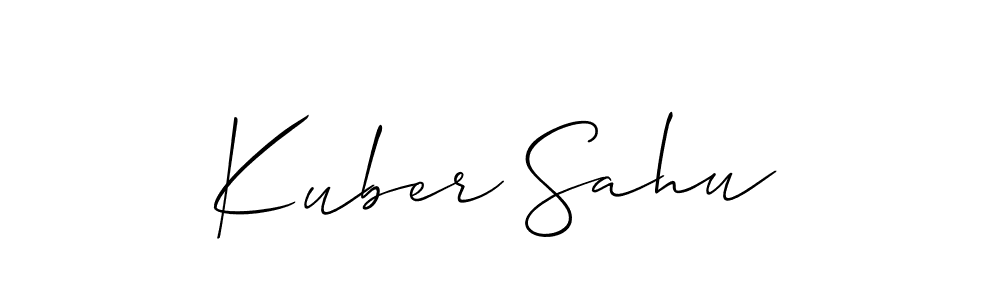 How to Draw Kuber Sahu signature style? Allison_Script is a latest design signature styles for name Kuber Sahu. Kuber Sahu signature style 2 images and pictures png