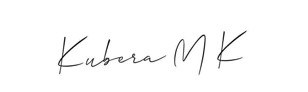 How to make Kubera M K name signature. Use Allison_Script style for creating short signs online. This is the latest handwritten sign. Kubera M K signature style 2 images and pictures png