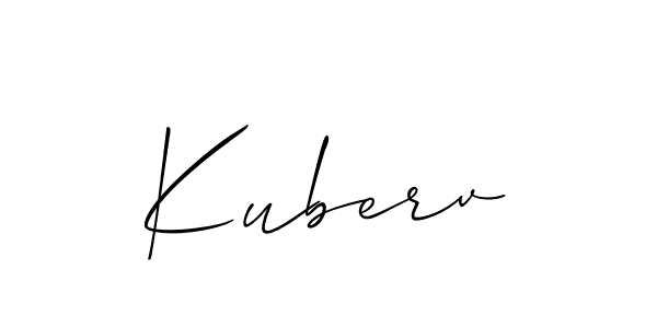 How to Draw Kuberv signature style? Allison_Script is a latest design signature styles for name Kuberv. Kuberv signature style 2 images and pictures png