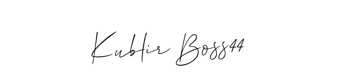 How to make Kublir Boss44 signature? Allison_Script is a professional autograph style. Create handwritten signature for Kublir Boss44 name. Kublir Boss44 signature style 2 images and pictures png