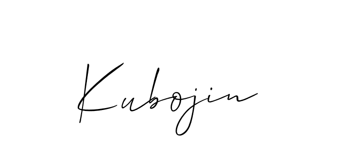 How to make Kubojin signature? Allison_Script is a professional autograph style. Create handwritten signature for Kubojin name. Kubojin signature style 2 images and pictures png