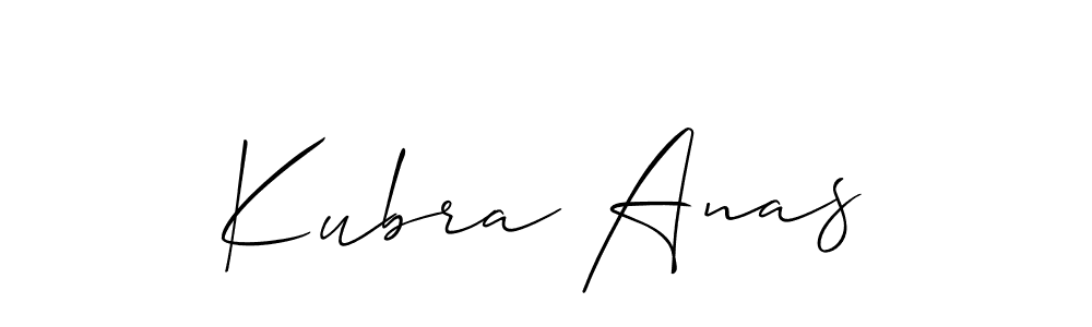 Check out images of Autograph of Kubra Anas name. Actor Kubra Anas Signature Style. Allison_Script is a professional sign style online. Kubra Anas signature style 2 images and pictures png