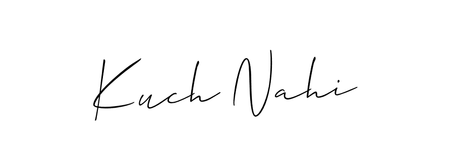 How to make Kuch Nahi name signature. Use Allison_Script style for creating short signs online. This is the latest handwritten sign. Kuch Nahi signature style 2 images and pictures png