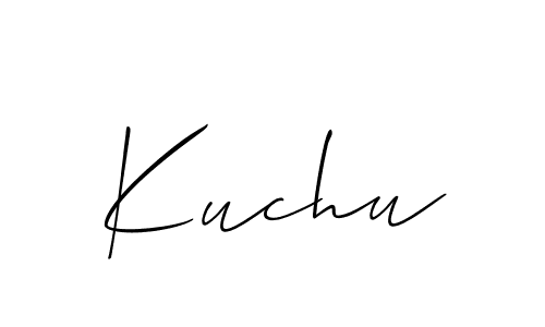 Kuchu stylish signature style. Best Handwritten Sign (Allison_Script) for my name. Handwritten Signature Collection Ideas for my name Kuchu. Kuchu signature style 2 images and pictures png