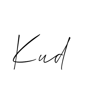 Kud stylish signature style. Best Handwritten Sign (Allison_Script) for my name. Handwritten Signature Collection Ideas for my name Kud. Kud signature style 2 images and pictures png