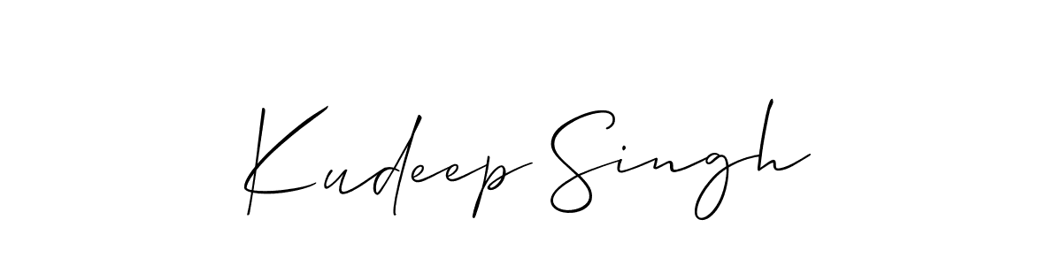This is the best signature style for the Kudeep Singh name. Also you like these signature font (Allison_Script). Mix name signature. Kudeep Singh signature style 2 images and pictures png