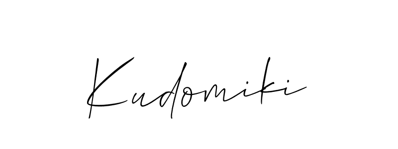 How to make Kudomiki name signature. Use Allison_Script style for creating short signs online. This is the latest handwritten sign. Kudomiki signature style 2 images and pictures png