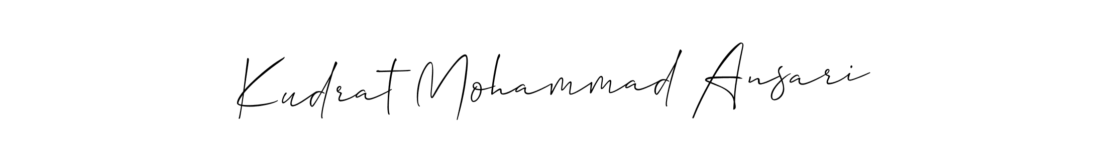 Use a signature maker to create a handwritten signature online. With this signature software, you can design (Allison_Script) your own signature for name Kudrat Mohammad Ansari. Kudrat Mohammad Ansari signature style 2 images and pictures png