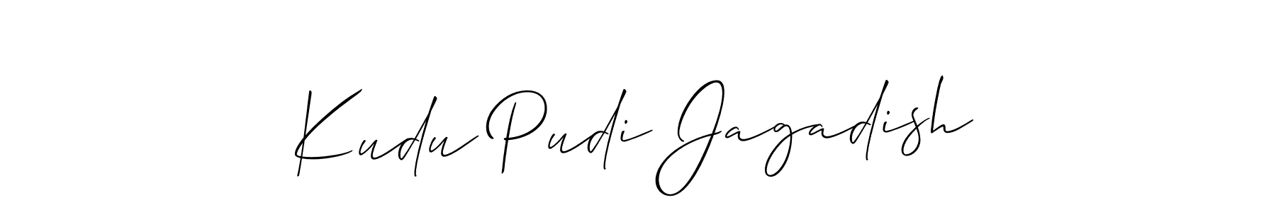 Also we have Kudu Pudi Jagadish name is the best signature style. Create professional handwritten signature collection using Allison_Script autograph style. Kudu Pudi Jagadish signature style 2 images and pictures png