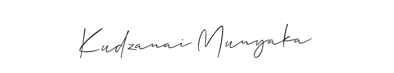 Also we have Kudzanai Munyaka name is the best signature style. Create professional handwritten signature collection using Allison_Script autograph style. Kudzanai Munyaka signature style 2 images and pictures png