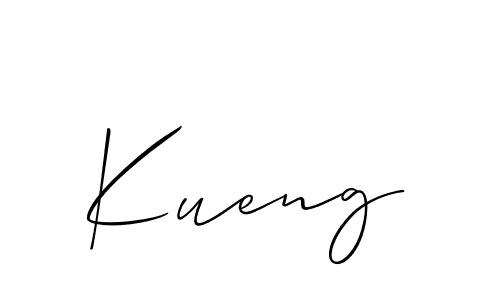Make a short Kueng signature style. Manage your documents anywhere anytime using Allison_Script. Create and add eSignatures, submit forms, share and send files easily. Kueng signature style 2 images and pictures png