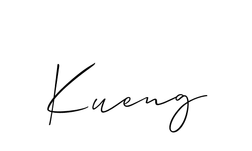 Make a short Kueng signature style. Manage your documents anywhere anytime using Allison_Script. Create and add eSignatures, submit forms, share and send files easily. Kueng signature style 2 images and pictures png