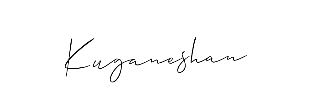 if you are searching for the best signature style for your name Kuganeshan. so please give up your signature search. here we have designed multiple signature styles  using Allison_Script. Kuganeshan signature style 2 images and pictures png