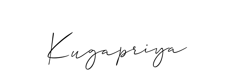 How to Draw Kugapriya signature style? Allison_Script is a latest design signature styles for name Kugapriya. Kugapriya signature style 2 images and pictures png