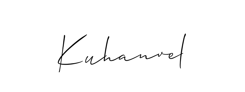 Design your own signature with our free online signature maker. With this signature software, you can create a handwritten (Allison_Script) signature for name Kuhanvel. Kuhanvel signature style 2 images and pictures png