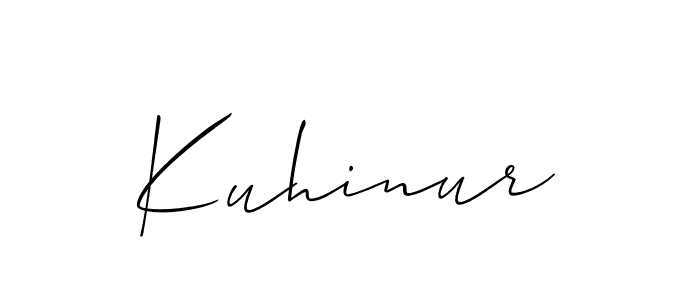 How to make Kuhinur name signature. Use Allison_Script style for creating short signs online. This is the latest handwritten sign. Kuhinur signature style 2 images and pictures png