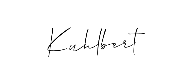 You should practise on your own different ways (Allison_Script) to write your name (Kuhlbert) in signature. don't let someone else do it for you. Kuhlbert signature style 2 images and pictures png