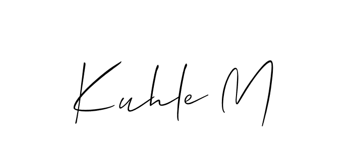 Make a beautiful signature design for name Kuhle M. With this signature (Allison_Script) style, you can create a handwritten signature for free. Kuhle M signature style 2 images and pictures png