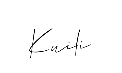 Also we have Kuili name is the best signature style. Create professional handwritten signature collection using Allison_Script autograph style. Kuili signature style 2 images and pictures png