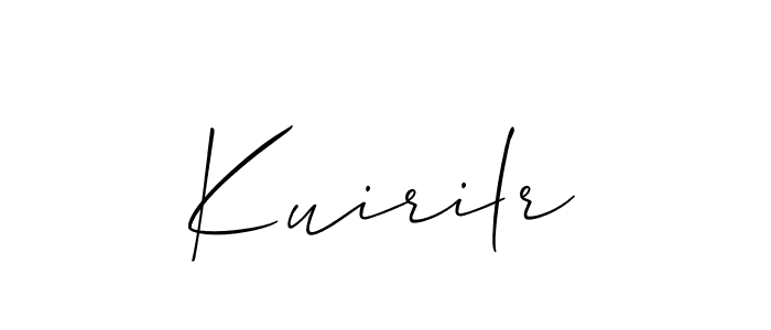 Design your own signature with our free online signature maker. With this signature software, you can create a handwritten (Allison_Script) signature for name Kuirilr. Kuirilr signature style 2 images and pictures png