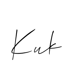 You should practise on your own different ways (Allison_Script) to write your name (Kuk) in signature. don't let someone else do it for you. Kuk signature style 2 images and pictures png
