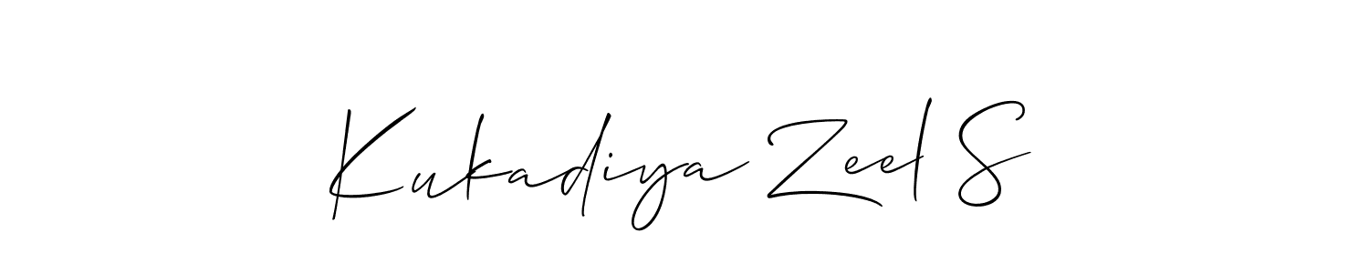 Kukadiya Zeel S stylish signature style. Best Handwritten Sign (Allison_Script) for my name. Handwritten Signature Collection Ideas for my name Kukadiya Zeel S. Kukadiya Zeel S signature style 2 images and pictures png