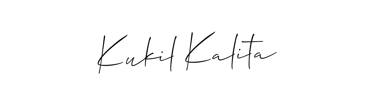 You should practise on your own different ways (Allison_Script) to write your name (Kukil Kalita) in signature. don't let someone else do it for you. Kukil Kalita signature style 2 images and pictures png