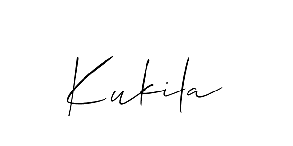 It looks lik you need a new signature style for name Kukila. Design unique handwritten (Allison_Script) signature with our free signature maker in just a few clicks. Kukila signature style 2 images and pictures png