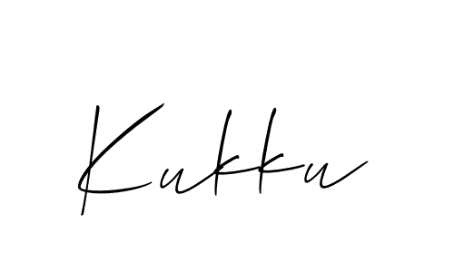 Make a beautiful signature design for name Kukku. With this signature (Allison_Script) style, you can create a handwritten signature for free. Kukku signature style 2 images and pictures png