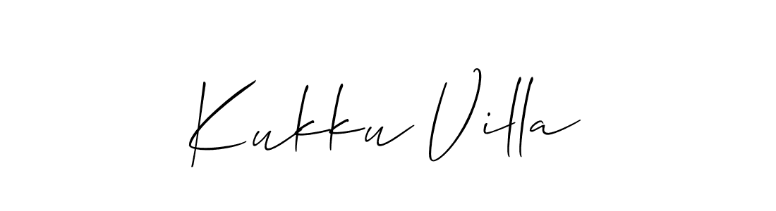 Create a beautiful signature design for name Kukku Villa. With this signature (Allison_Script) fonts, you can make a handwritten signature for free. Kukku Villa signature style 2 images and pictures png