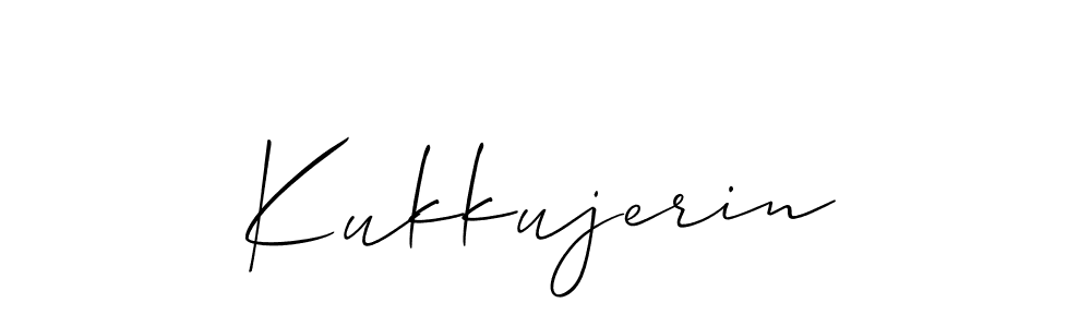 How to make Kukkujerin signature? Allison_Script is a professional autograph style. Create handwritten signature for Kukkujerin name. Kukkujerin signature style 2 images and pictures png