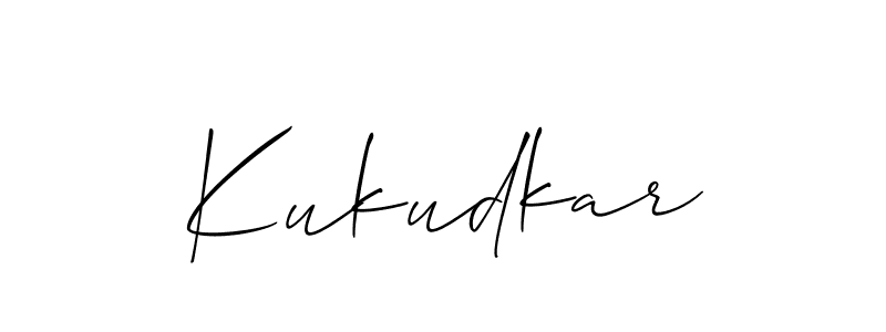 How to make Kukudkar signature? Allison_Script is a professional autograph style. Create handwritten signature for Kukudkar name. Kukudkar signature style 2 images and pictures png