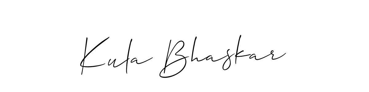 Make a short Kula Bhaskar signature style. Manage your documents anywhere anytime using Allison_Script. Create and add eSignatures, submit forms, share and send files easily. Kula Bhaskar signature style 2 images and pictures png