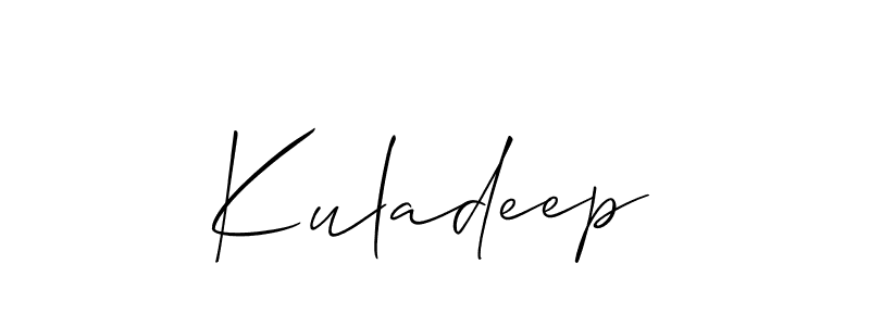 It looks lik you need a new signature style for name Kuladeep. Design unique handwritten (Allison_Script) signature with our free signature maker in just a few clicks. Kuladeep signature style 2 images and pictures png