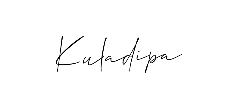 Make a beautiful signature design for name Kuladipa. With this signature (Allison_Script) style, you can create a handwritten signature for free. Kuladipa signature style 2 images and pictures png