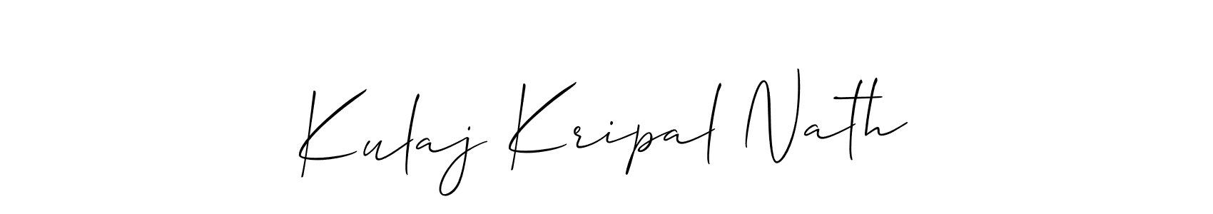 if you are searching for the best signature style for your name Kulaj Kripal Nath. so please give up your signature search. here we have designed multiple signature styles  using Allison_Script. Kulaj Kripal Nath signature style 2 images and pictures png