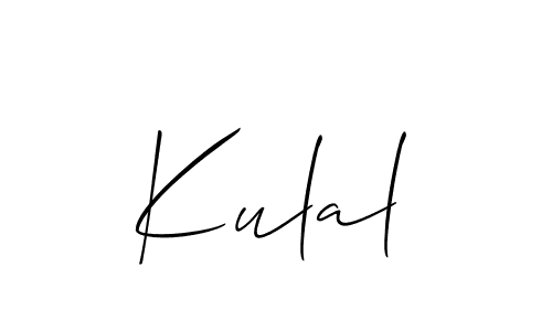 Design your own signature with our free online signature maker. With this signature software, you can create a handwritten (Allison_Script) signature for name Kulal. Kulal signature style 2 images and pictures png